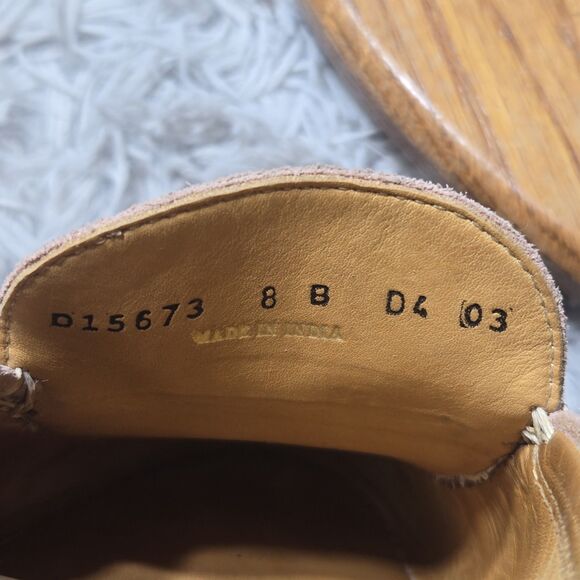 Cole Haan Womens Size 8B Pink Suede Mules Retro Slip On Tasseled Heeled Shoe - Picture 8 of 12